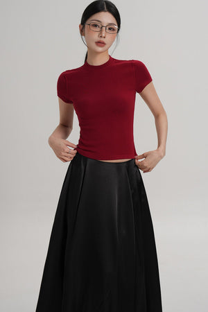 Elegant Wool Waist-Cinching Top