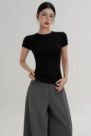 Elegant Wool Waist-Slimming Top