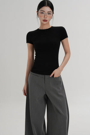 Elegant Wool Waist-Slimming Top