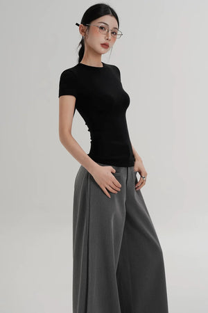 Elegant Wool Waist-Slimming Top