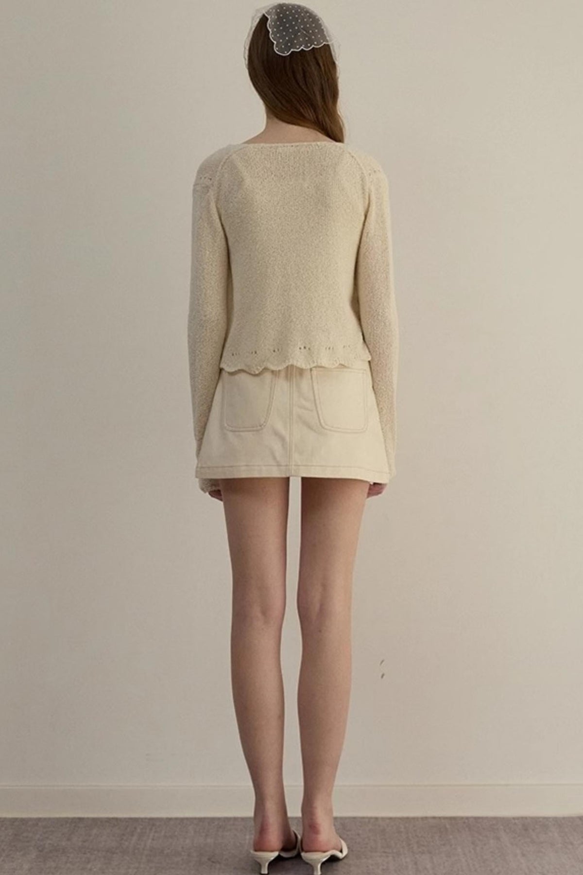 Embroidered A-line Duo Coat Skirt Set-Up