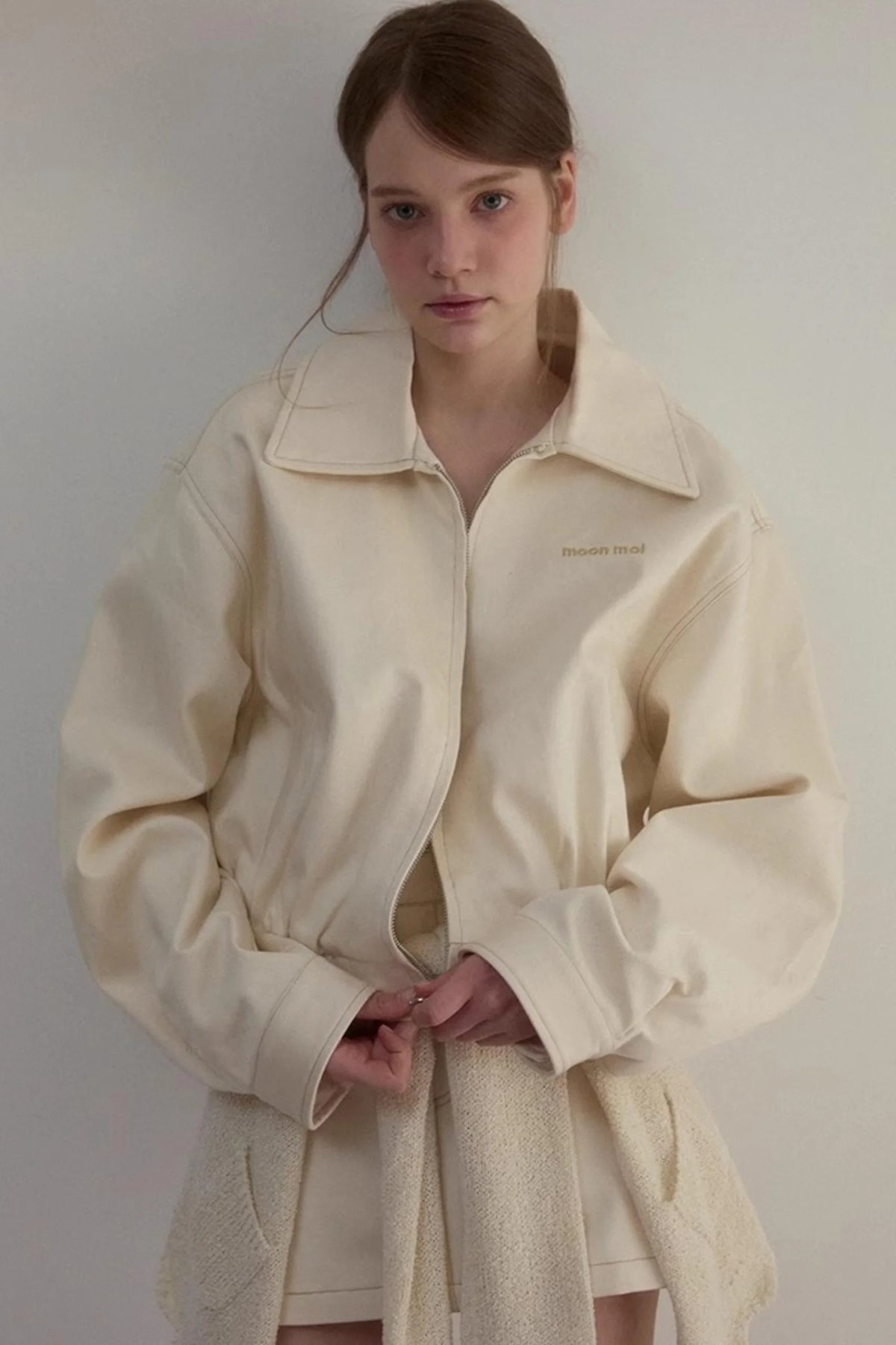 Embroidered A-line Duo Coat Skirt Set-Up