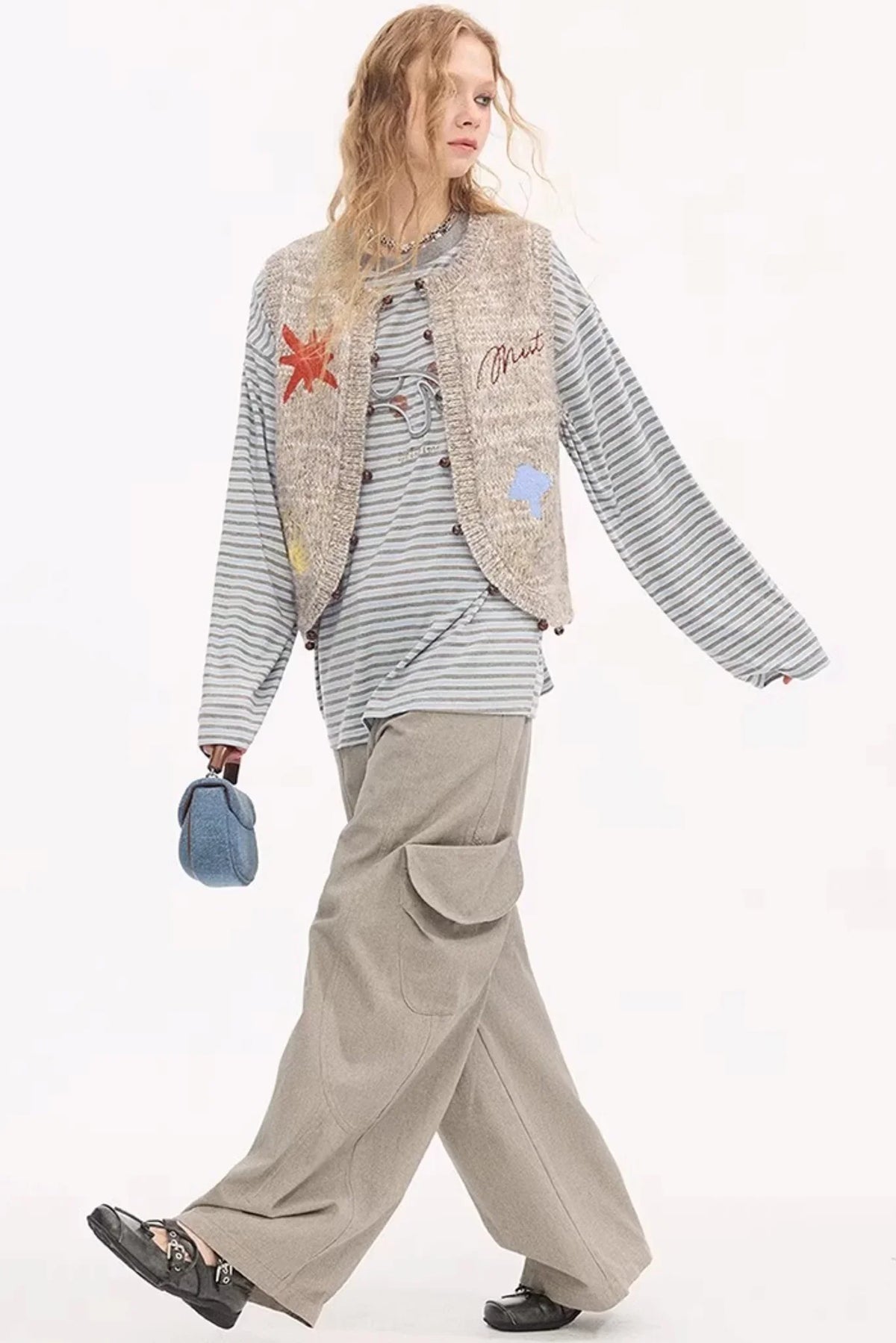 Embroidered Beaded Knitted Vest