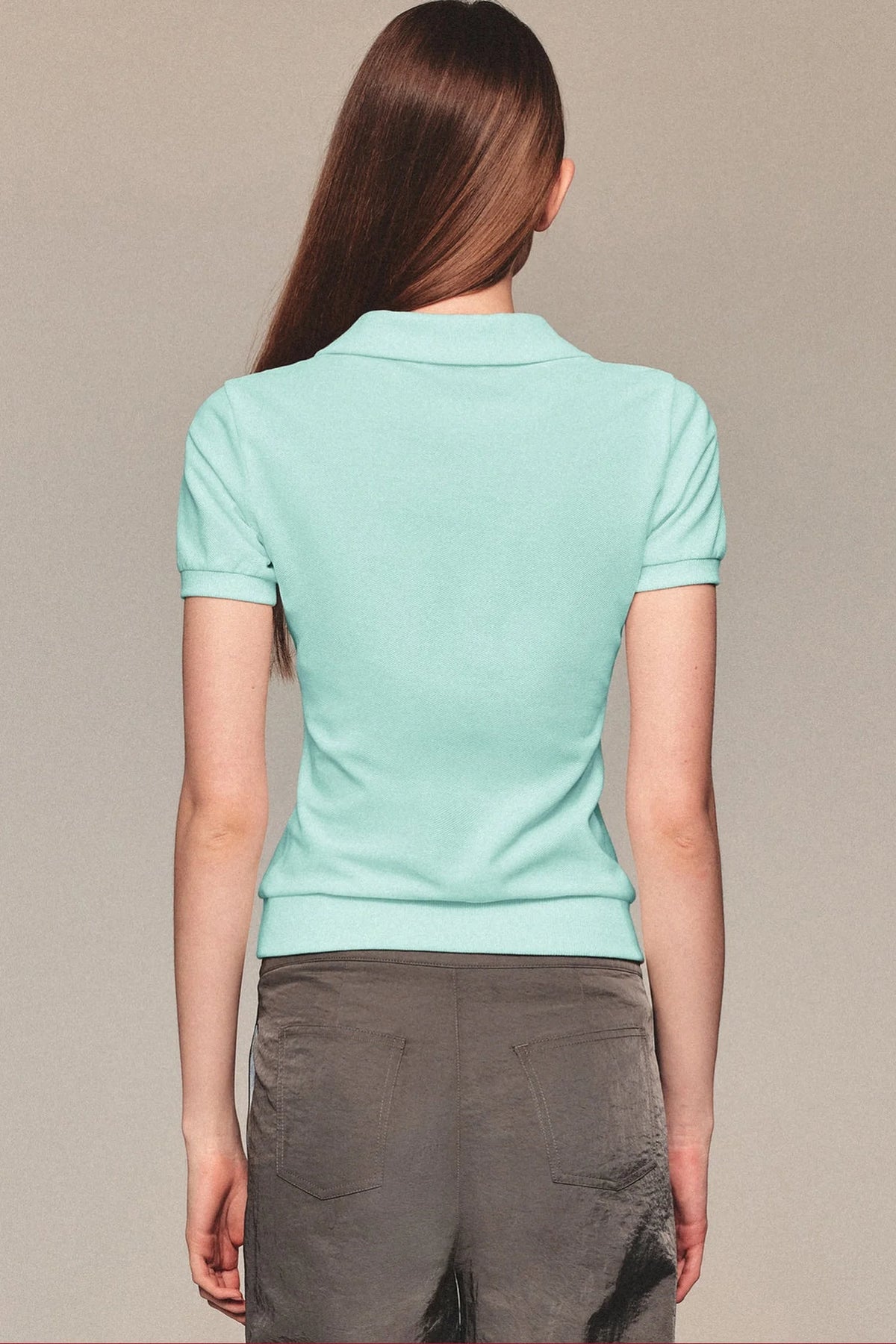 Embroidered Button-Up Polo Shirt
