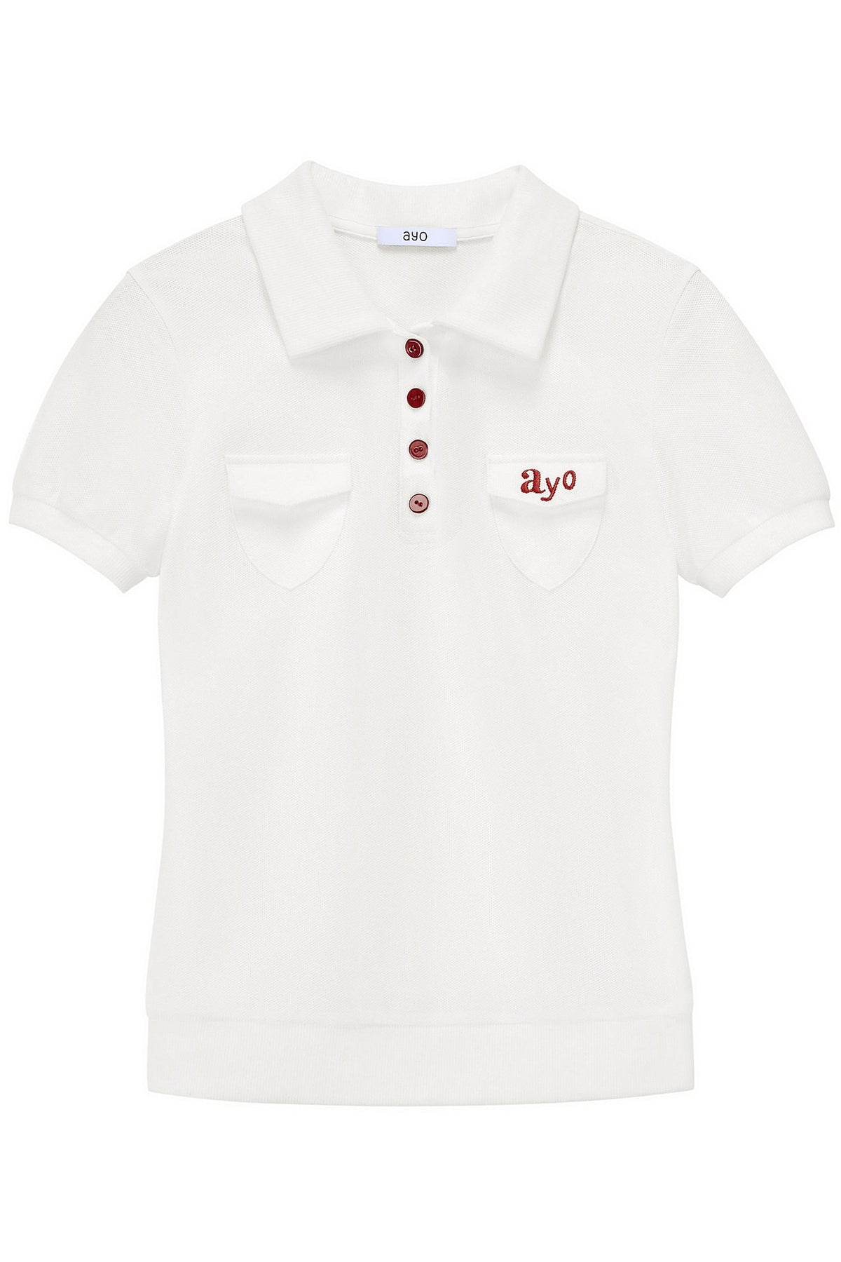 Embroidered Button-Up Polo Shirt
