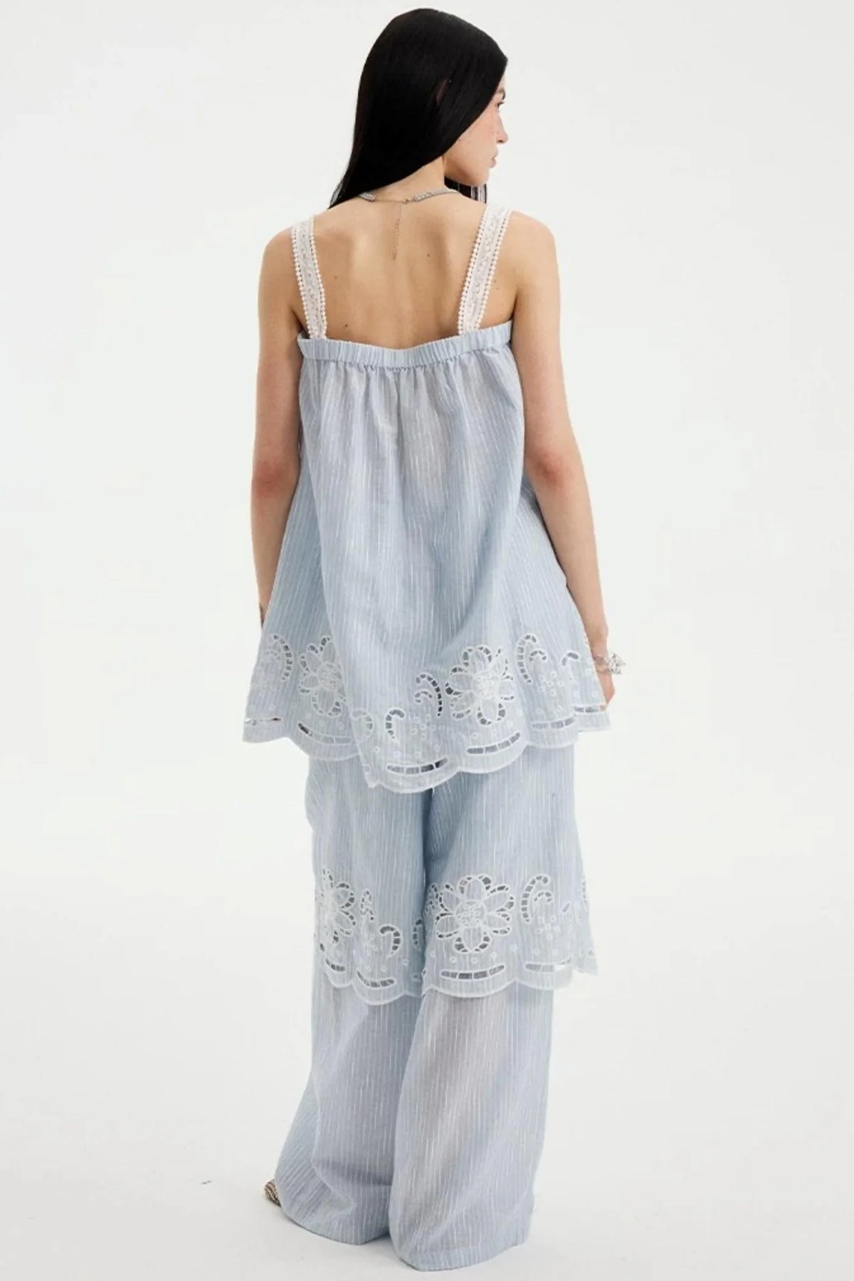 Embroidered Cutout Camisole Set-Up