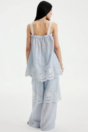 Embroidered Cutout Camisole Set-Up