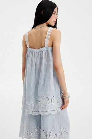 Embroidered Cutout Camisole Set-Up
