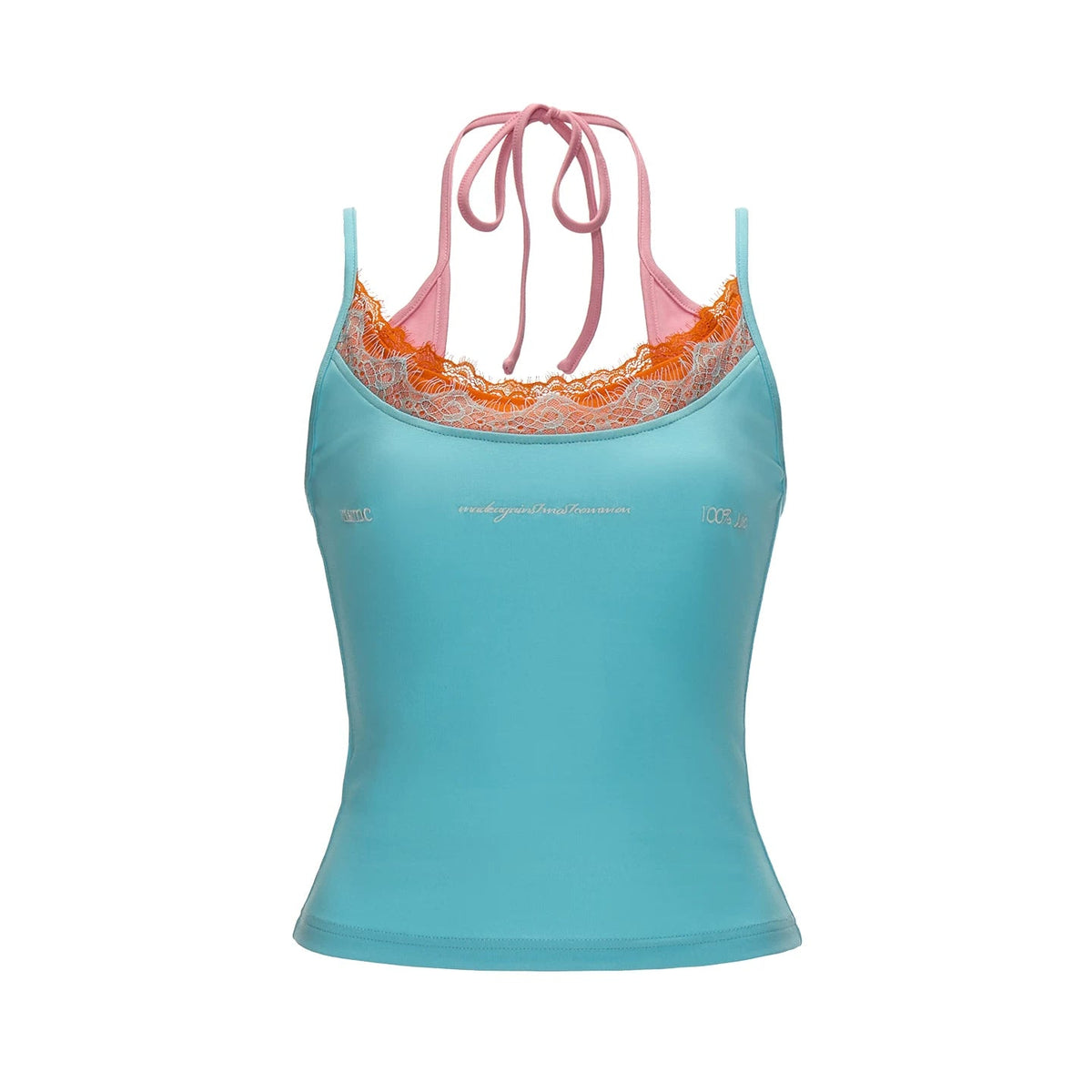 Embroidered Faux Three-Piece Camisole