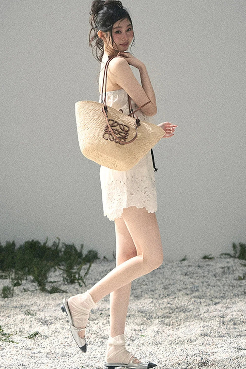 Embroidered Floral Vest and Shorts Set-Up