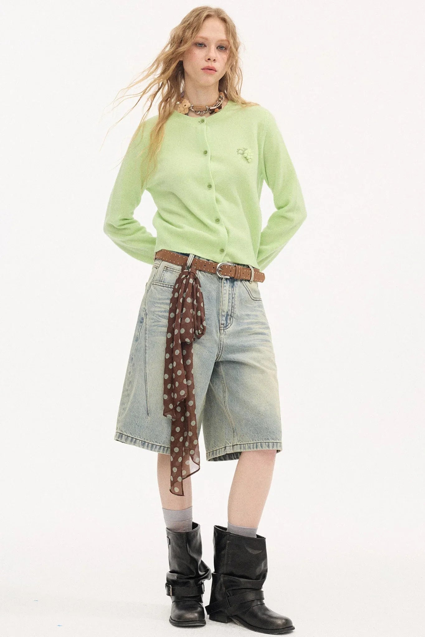 Embroidered Grape Wool Sweater