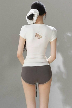 Embroidered Hollow Knit Top