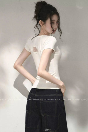 Embroidered Hollow Knit Top