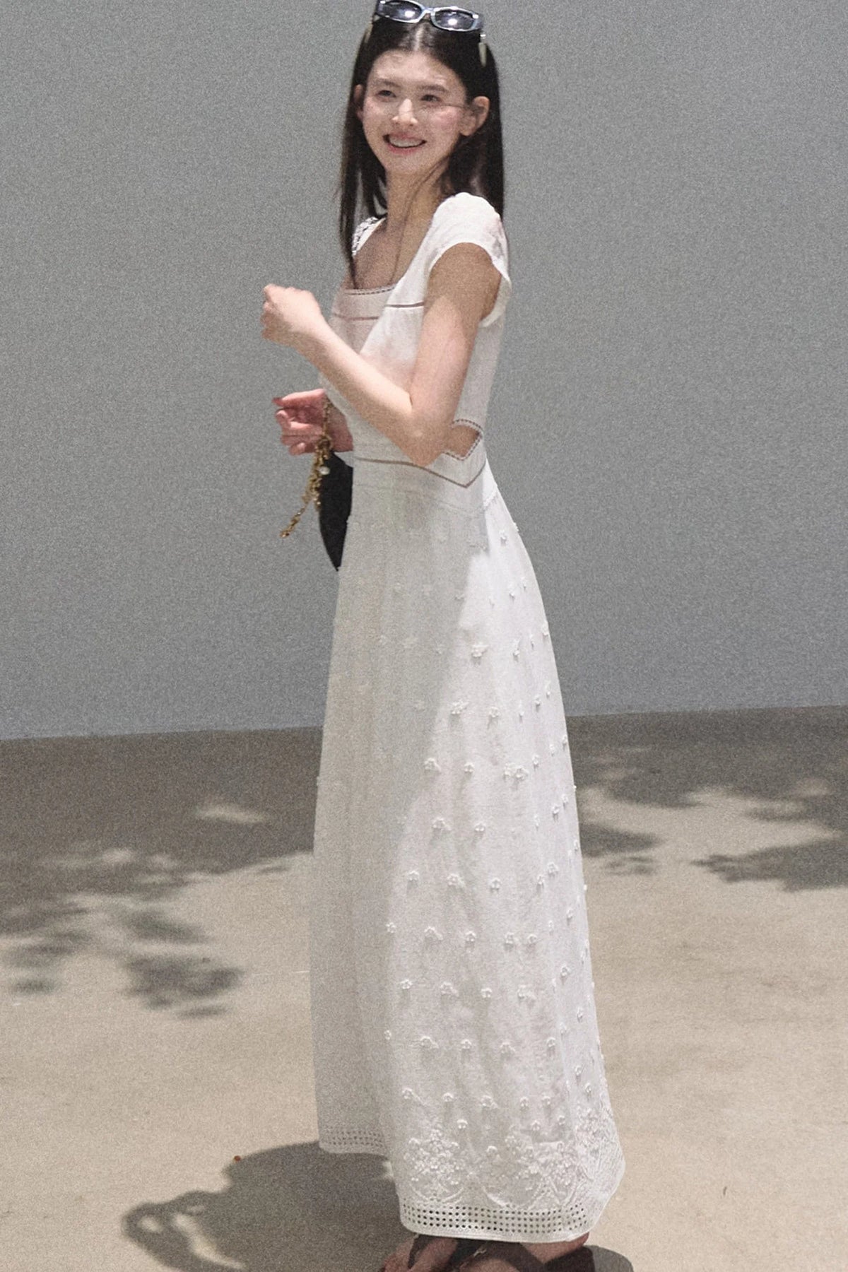 Embroidered Jacquard Lace Dress