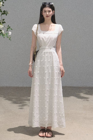 Embroidered Jacquard Lace Dress