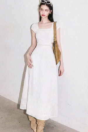 Embroidered Jacquard Lace Dress