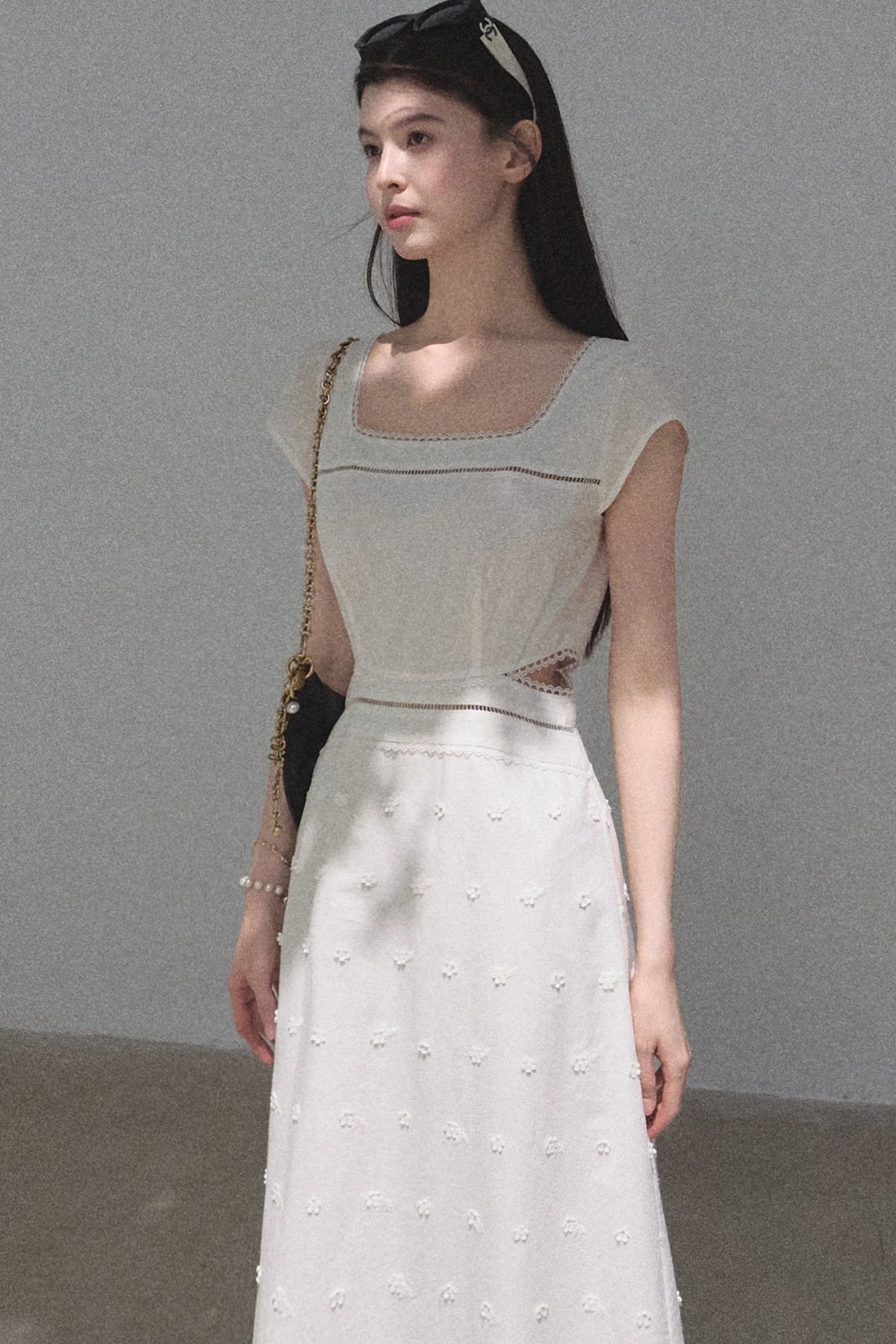 Embroidered Jacquard Lace Dress