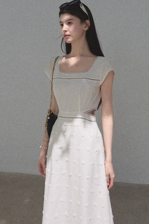 Embroidered Jacquard Lace Dress