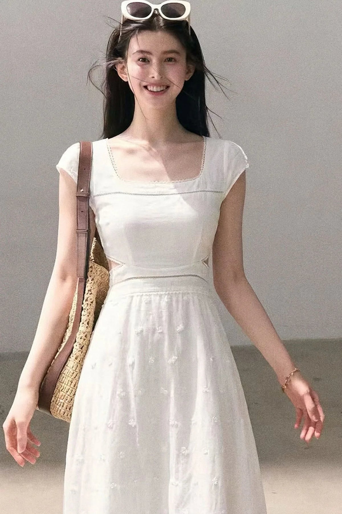 Embroidered Jacquard Lace Dress