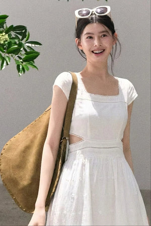 Embroidered Jacquard Lace Dress