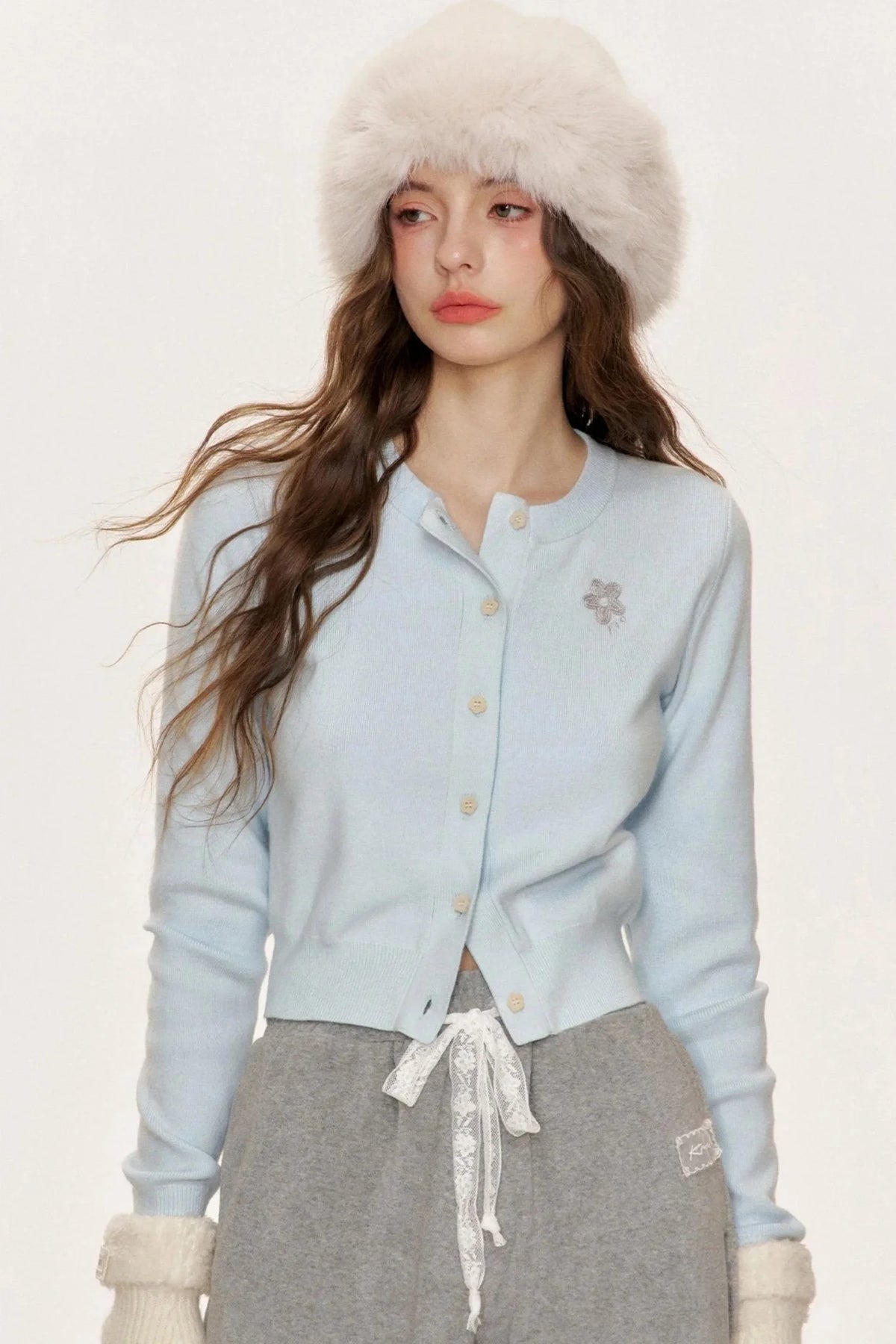 Embroidered Knit Cardigan