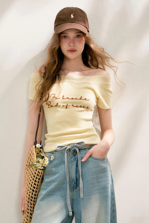 Embroidered Knit Tee