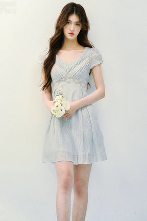 Embroidered Lace Retro Dress
