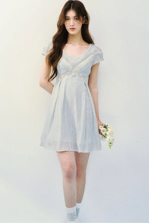 Embroidered Lace Retro Dress