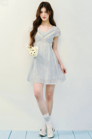 Embroidered Lace Retro Dress