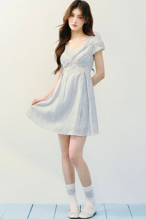 Embroidered Lace Retro Dress