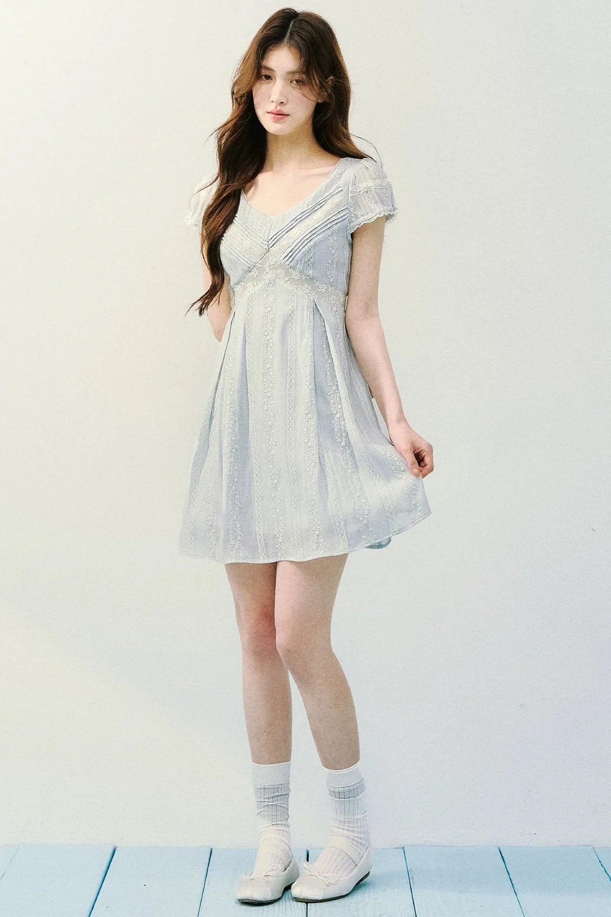 Embroidered Lace Retro Dress