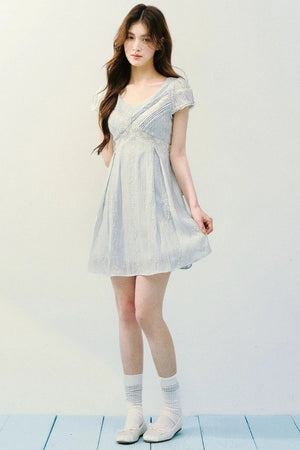 Embroidered Lace Retro Dress