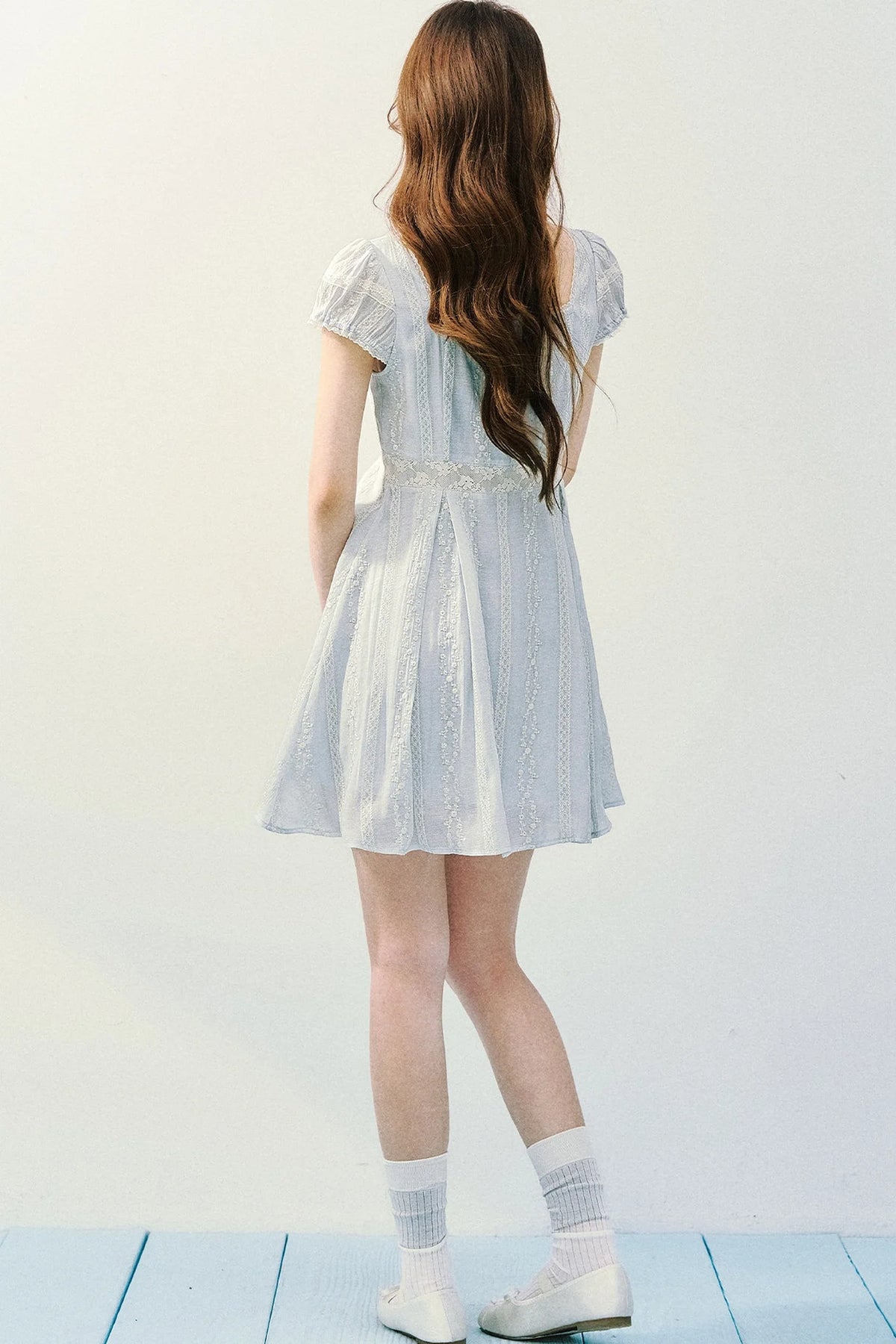 Embroidered Lace Retro Dress
