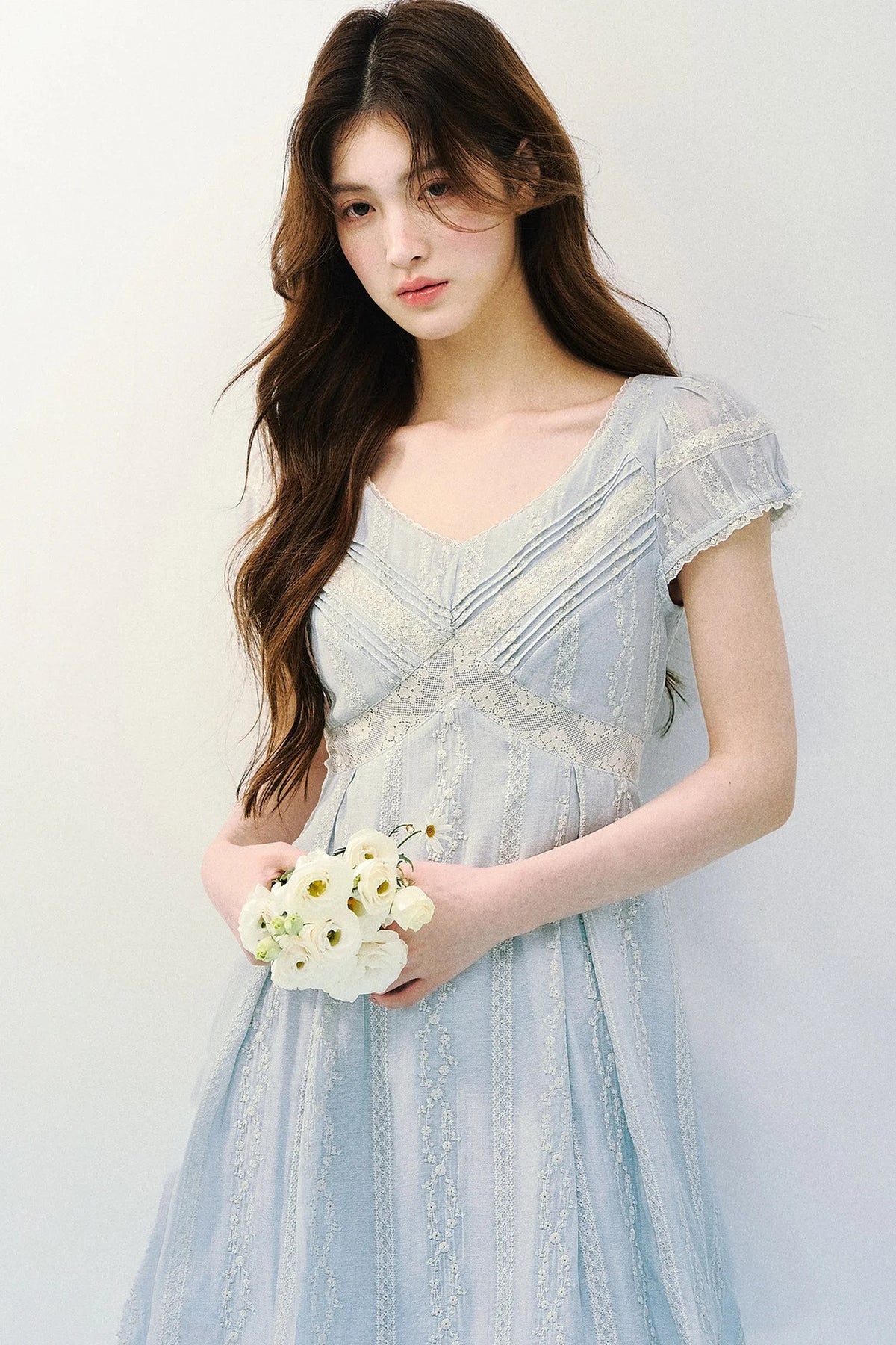 Embroidered Lace Retro Dress