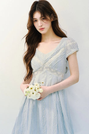 Embroidered Lace Retro Dress