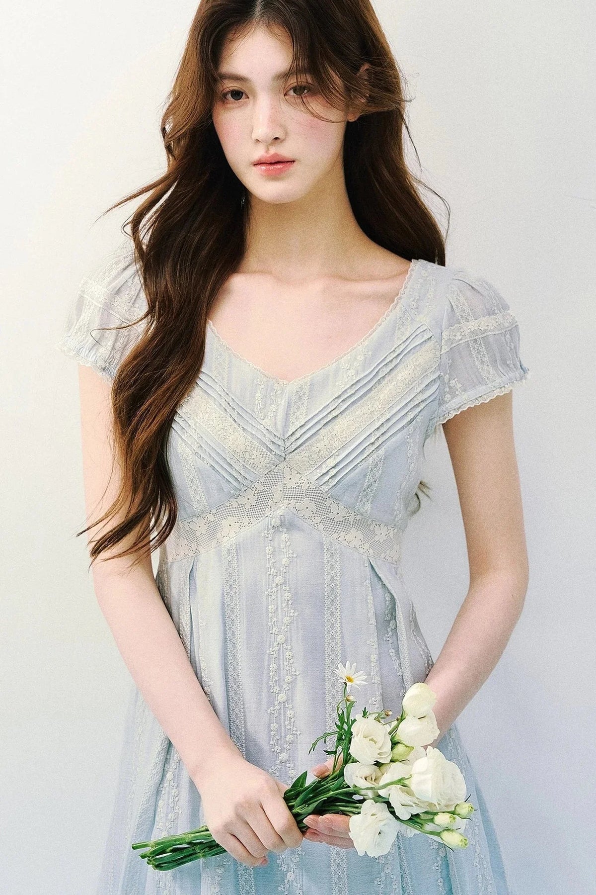 Embroidered Lace Retro Dress