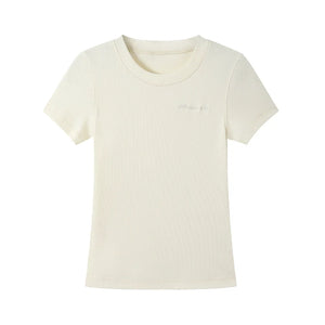 Embroidered Letter Tee