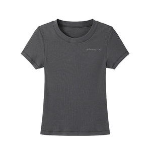 Embroidered Letter Tee