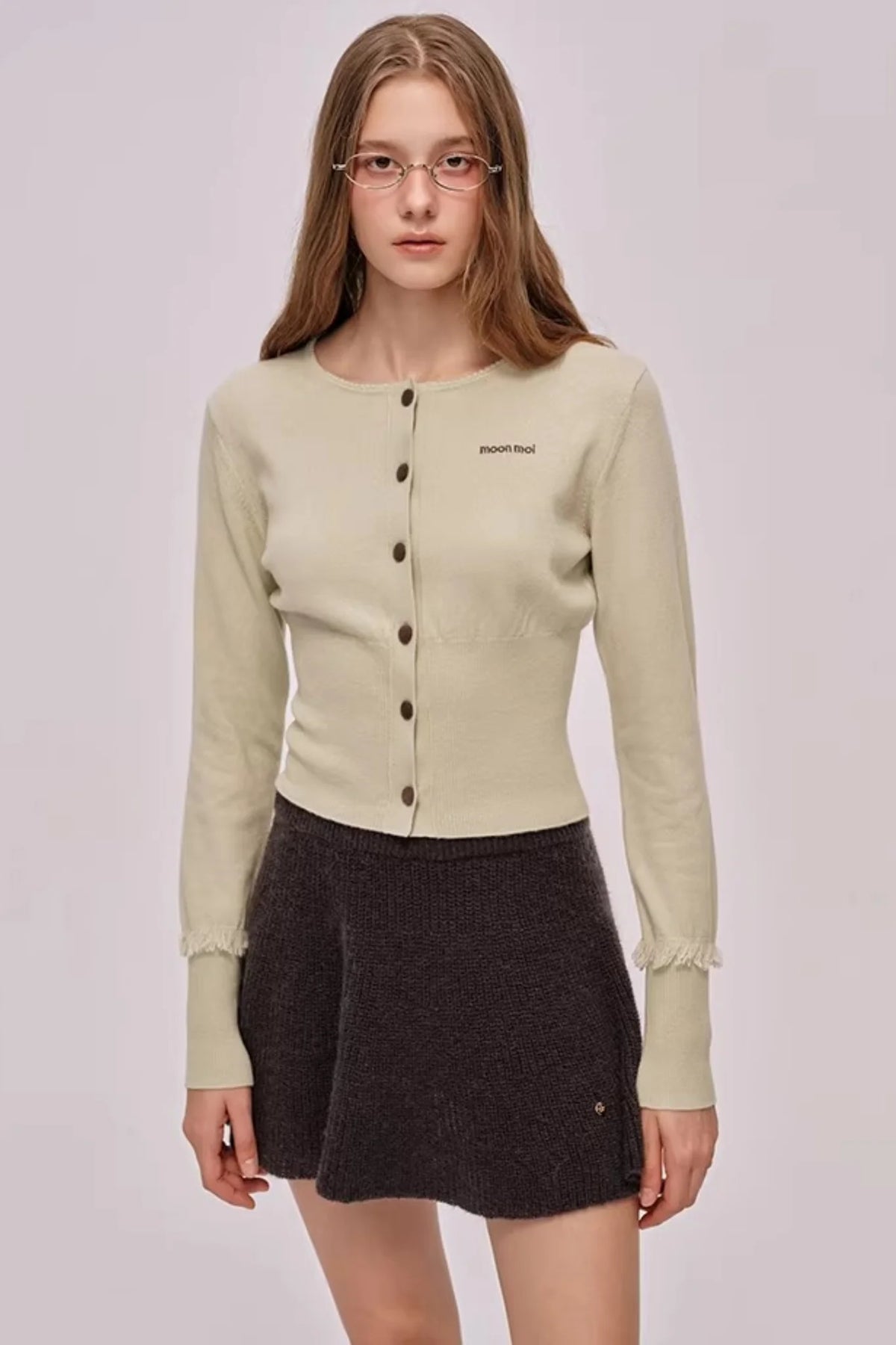 Embroidered Merino Wool Cardigan