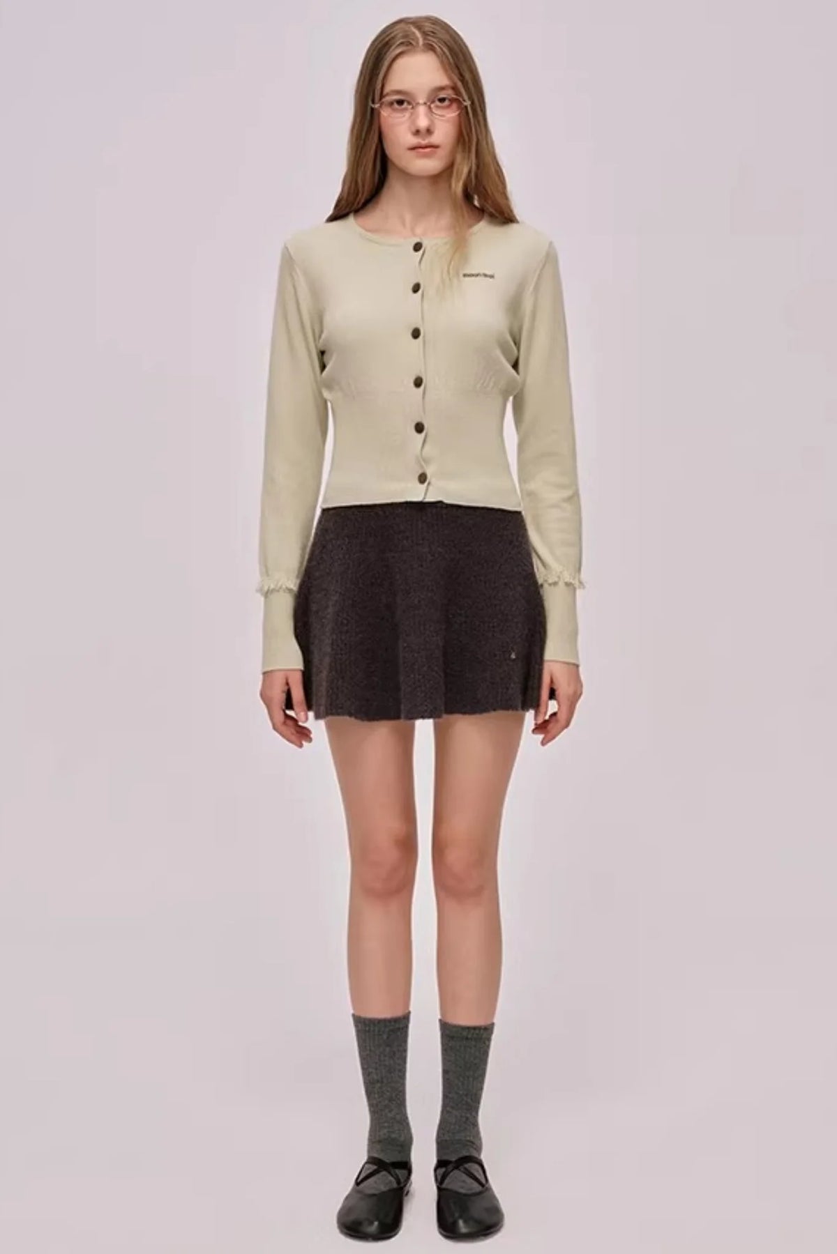 Embroidered Merino Wool Cardigan