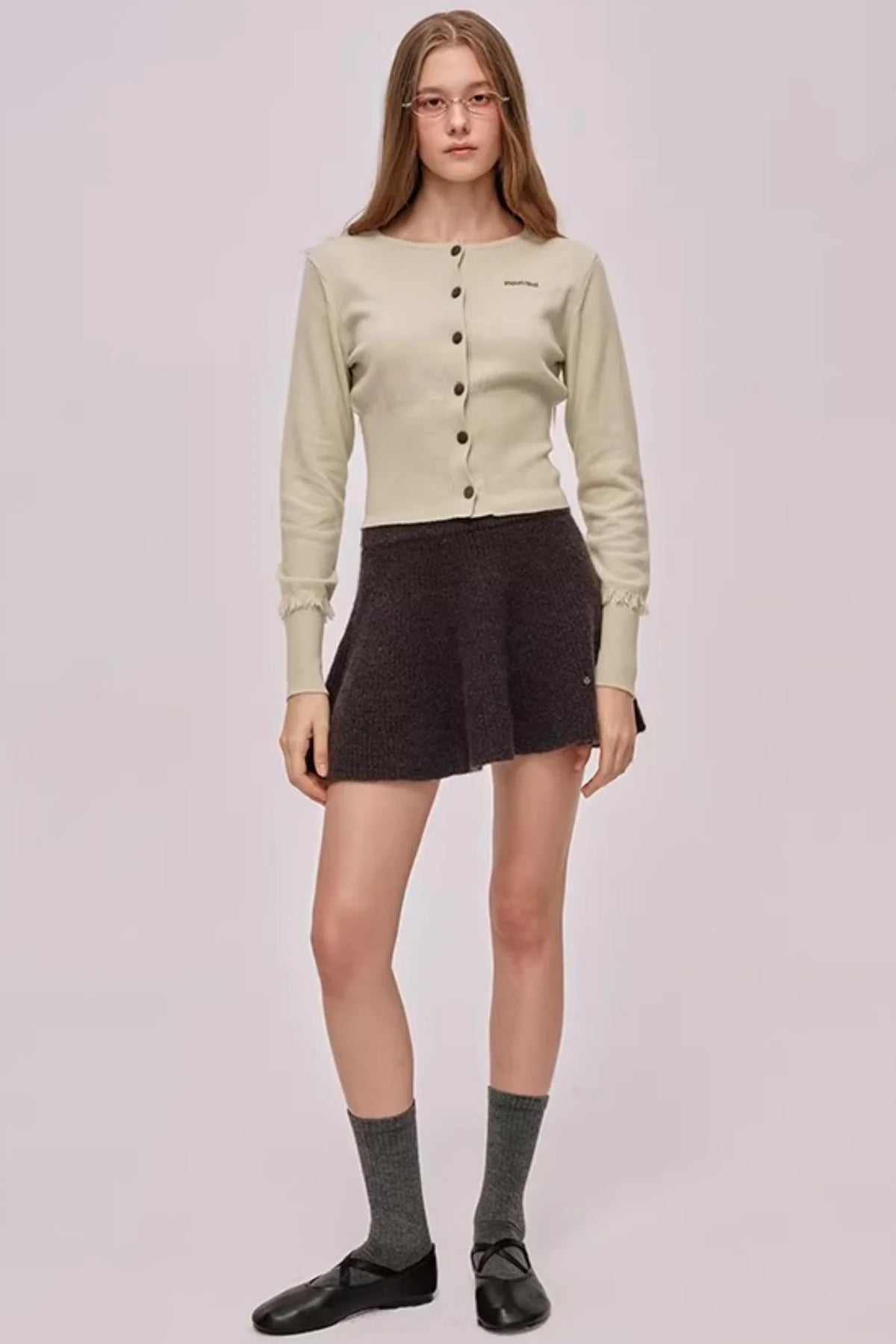 Embroidered Merino Wool Cardigan
