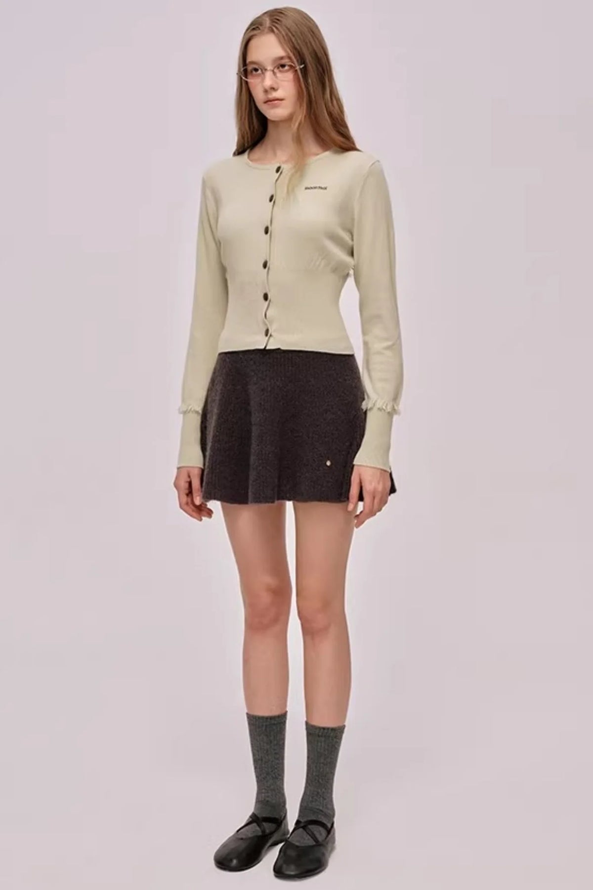 Embroidered Merino Wool Cardigan