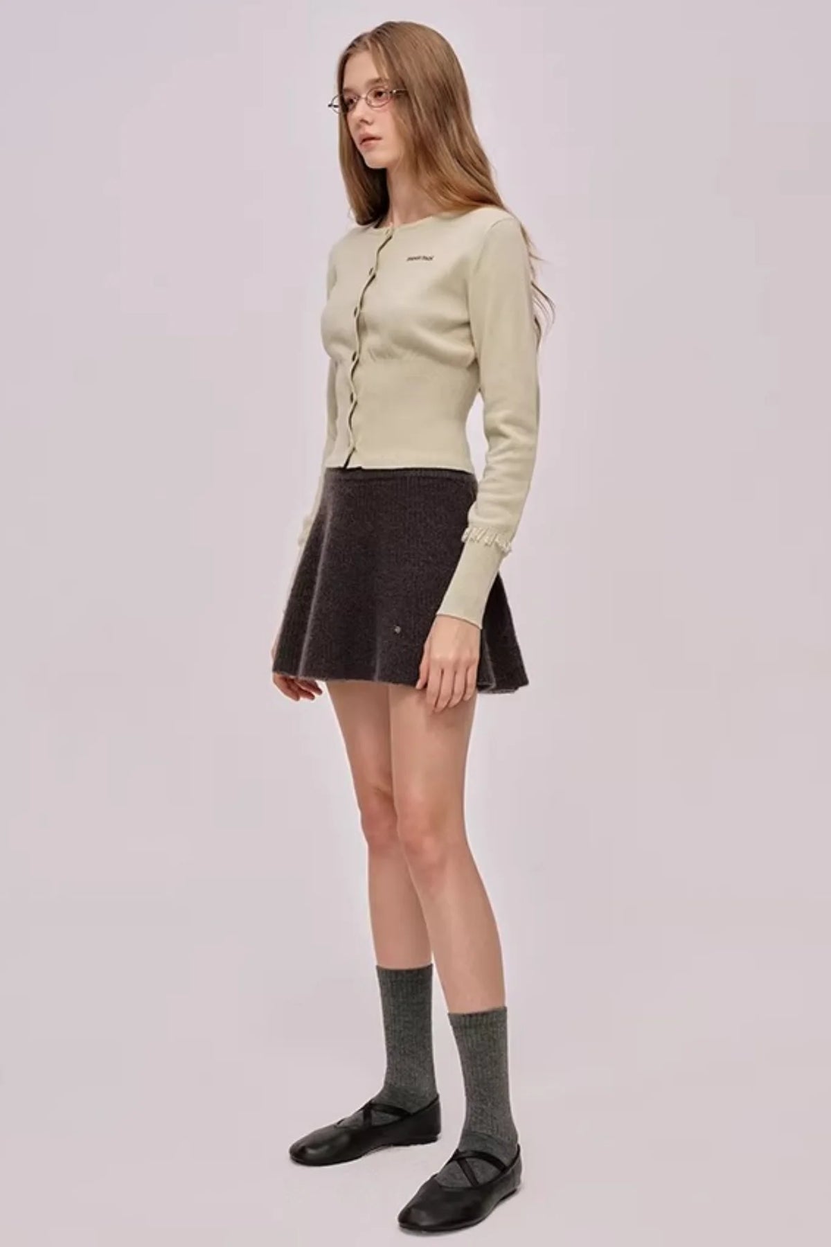 Embroidered Merino Wool Cardigan
