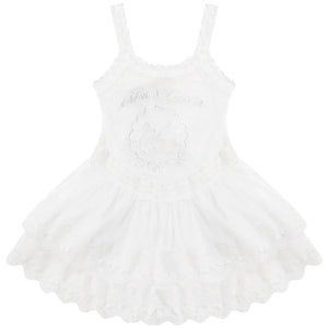 Embroidered Mesh Lace Dress Style Top