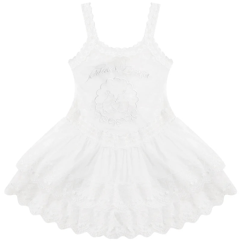 Embroidered Mesh Lace Dress Style Top