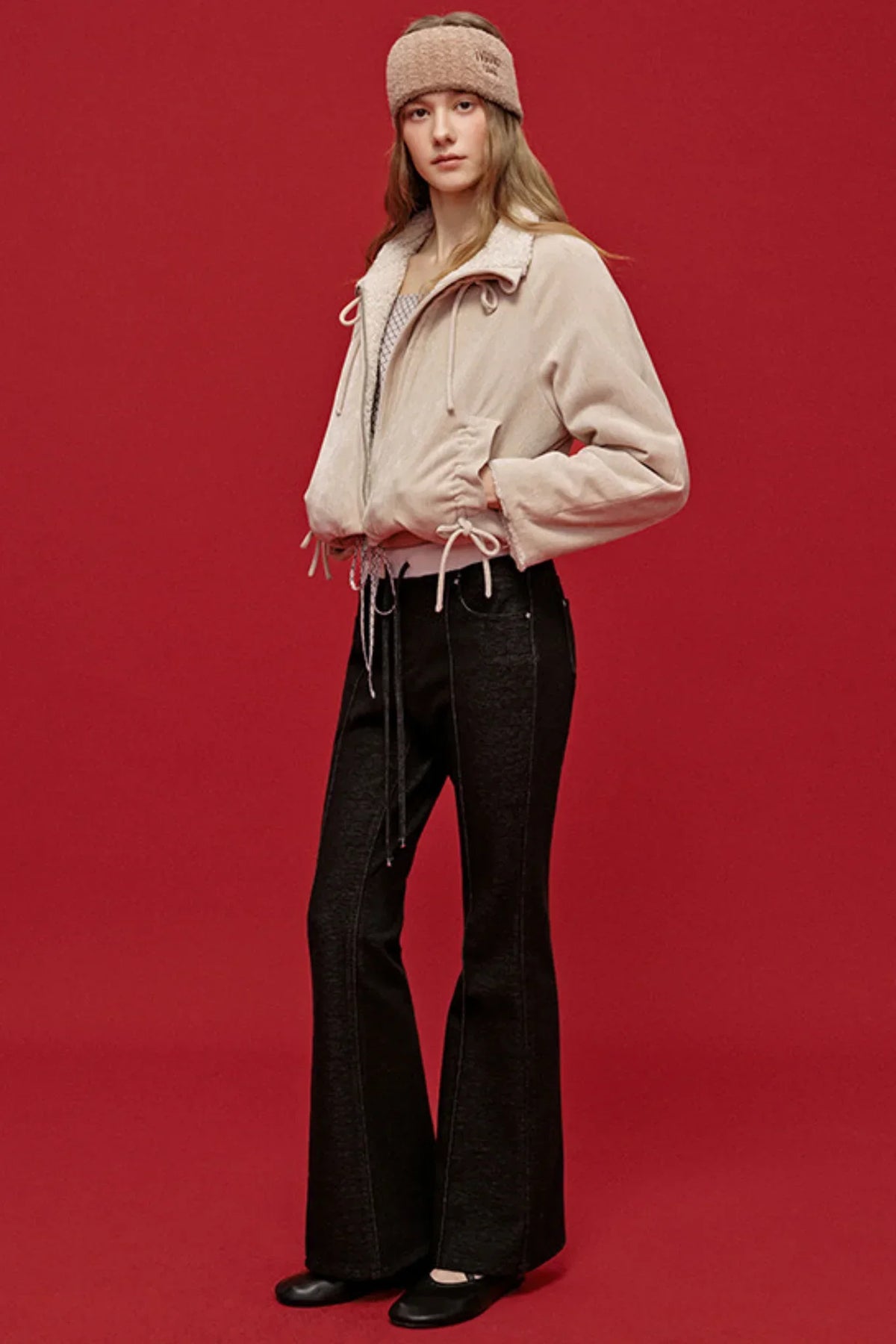Embroidered Patchwork Flared Pants