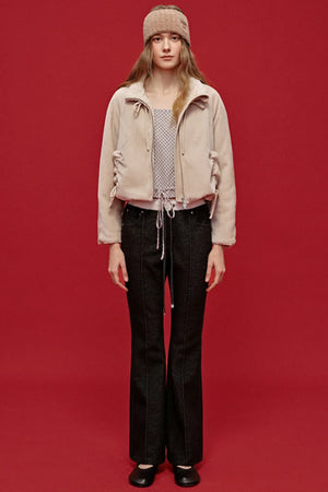 Embroidered Patchwork Flared Pants