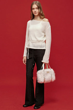 Embroidered Patchwork Flared Pants