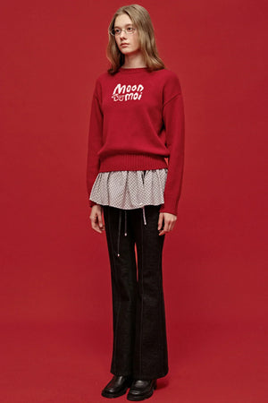 Embroidered Patchwork Flared Pants