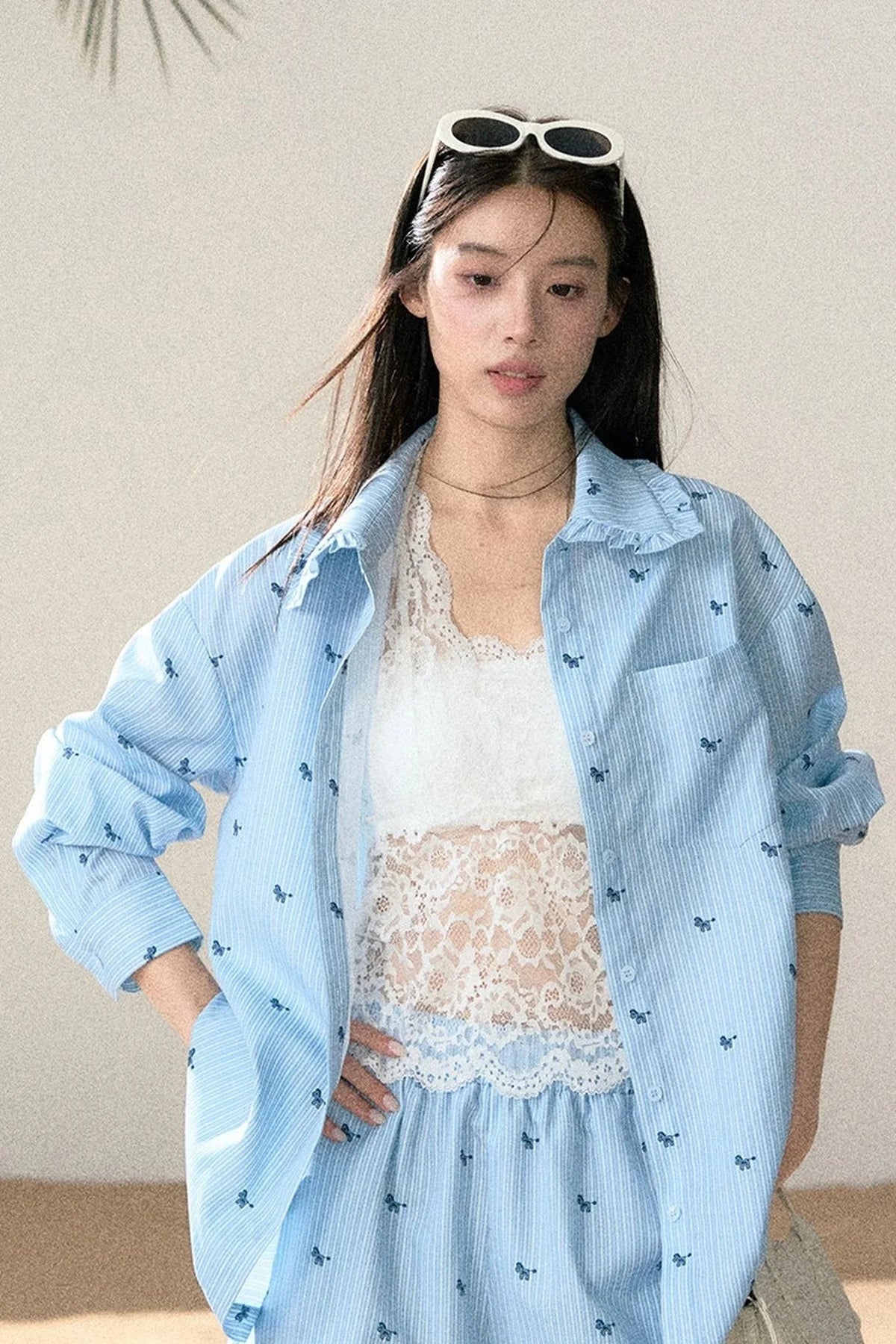 Embroidered Pony Shirt And Shorts Set-Up
